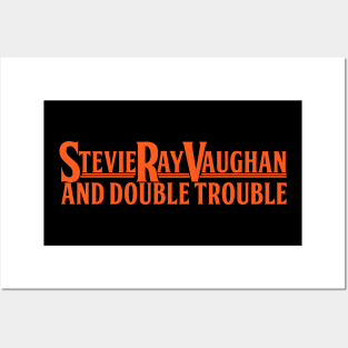 SRV Stevie Ray Vaughn & Double Trouble Vintage Rock Logo Posters and Art